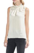 Women's Vince Camuto Smocked Neck Blouse - White