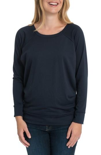 Women's Bun Maternity Blissful Cross Back Maternity/nursing Pullover - Blue