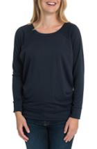 Women's Bun Maternity Blissful Cross Back Maternity/nursing Pullover - Blue