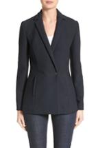 Women's Armani Jeans Pique Double Breasted Blazer Us / 40 It - Blue