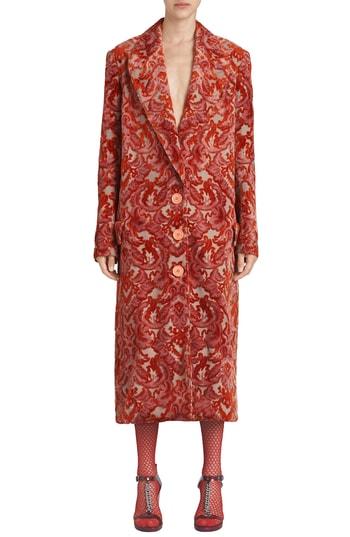 Women's Burberry Damask Velvet Jacquard Coat - Pink