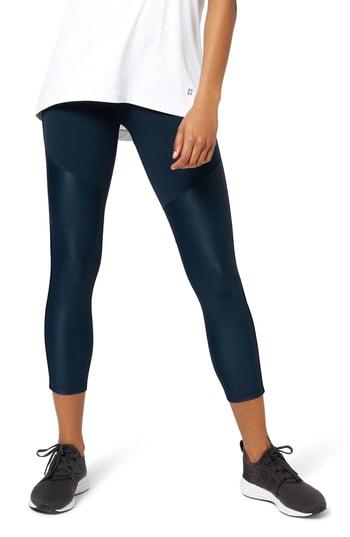Women's Sweaty Betty Power Mesh Crop Leggings - Blue