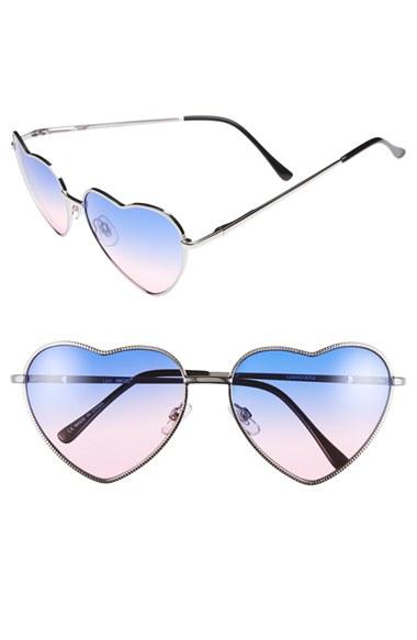 Junior Women's Bp. Heart Shaped 58mm Sunglasses -
