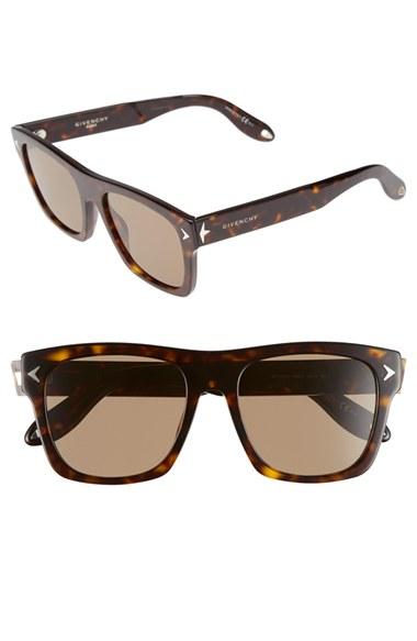 Women's Givenchy 55mm Square Sunglasses - Dark Havana