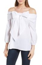Women's Wallis Bow Front Off The Shoulder Top - White