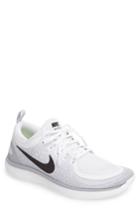 Men's Nike Free Rn Distance 2 Running Shoe .5 M - White