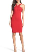 Women's Ali & Jay Socialite Ponte Halter Sheath Dress - Red