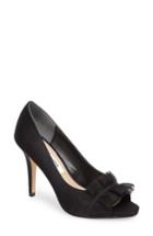 Women's Nina Raizel Ruffle Open Toe Pump .5 M - Black