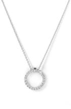 Women's Roberto Coin 'tiny Treasures' Small Diamond Circle Pendant Necklace