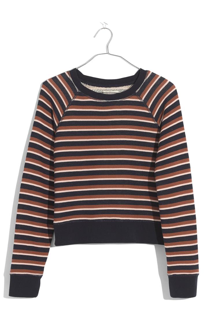 Women's Madewell Shrunken Sweatshirt, Size - Blue
