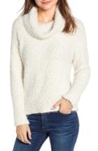 Women's Cupcakes And Cashmere Cowl Neck Boucle Sweater - Beige