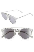 Women's Haze Affix 51mm Round Sunglasses - White Stone