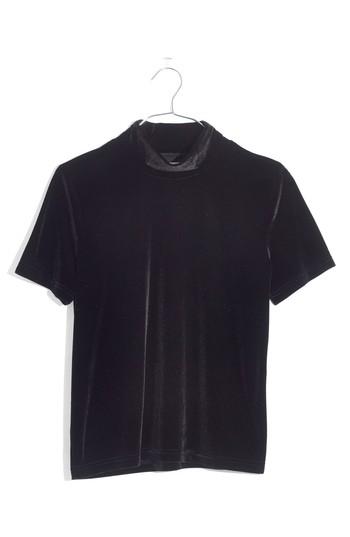 Women's Madewell Velvet Mockneck Tee - Black