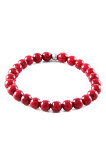 Men's Mr. Ettika Red Jade Bead Bracelet