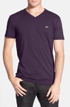 Men's Lacoste Pima Cotton Jersey V-neck T-shirt (xl) - Blue