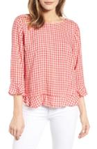 Women's Velvet By Graham & Spencer Ruffled Check Blouse