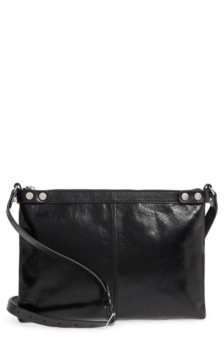 Treasure & Bond Marlow Glazed Leather Crossbody Bag - Black