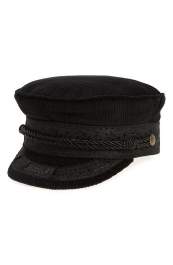 Women's Brixton Albany Corduroy Fisherman Cap - Black