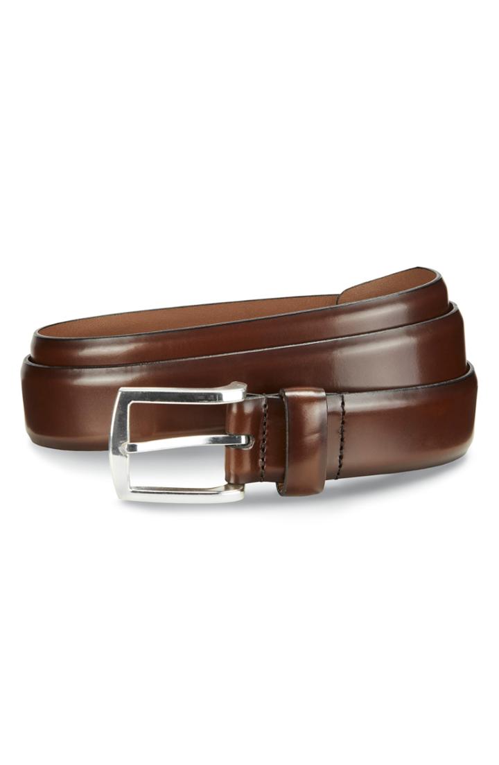 Men's Allen Edmonds Midland Ave. Leather Belt - Coffee