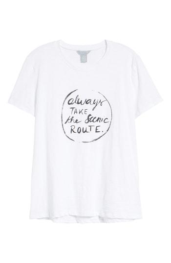 Women's Caslon Off Duty Graphic Tee, Size - White
