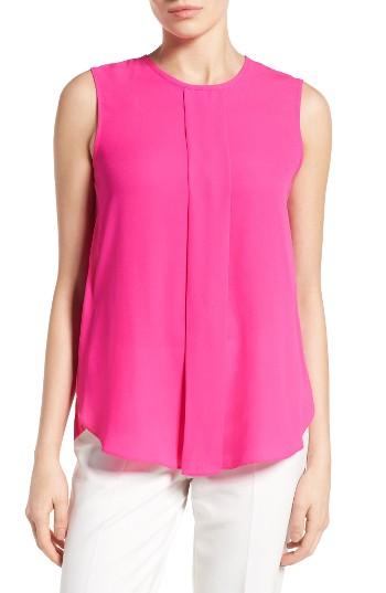 Women's Vince Camuto Center Pleat Sleeveless Blouse - Pink