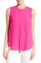 Women's Vince Camuto Center Pleat Sleeveless Blouse - Pink