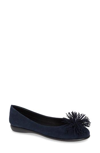 Women's The Flexx Pompom Flat M - Blue
