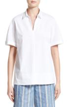 Women's Lafayette 148 New York Damon Cotton Blend Blouse