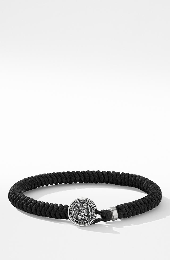 Men's David Yurman Woven St. Christopher Bracelet