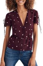 Women's Madewell Belle Silk Tie Sleeve Blouse - Purple