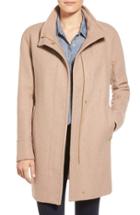 Women's Ellen Tracy Wool Blend Stadium Coat - Beige