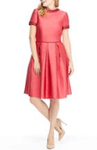 Women's Gal Meets Glam Collection Annabelle Bow Back Double Face Satin Dress - Red