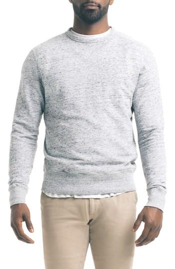 Men's Good Man Brand Varsity Slim Slub Sweatshirt - Grey