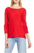Women's Halogen Crossover Front Knit Sweater - Red