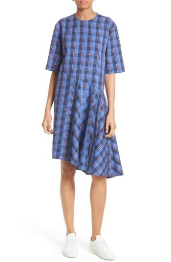 Women's Public School Rima Asymmetrical Plaid Cotton Dress