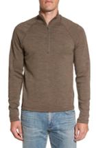 Men's Ibex 'shak' Merino Wool Quarter Zip Top - Beige