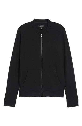 Men's Nordstrom Men's Shop Wool Blend Fleece Bomber Jacket