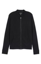 Men's Nordstrom Men's Shop Wool Blend Fleece Bomber Jacket