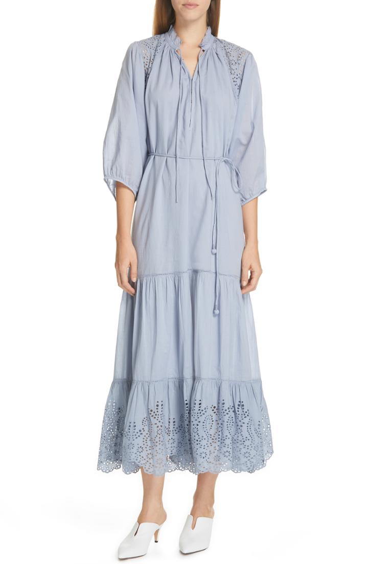 Women's Apiece Apart Granada Eyelet Maxi Dress