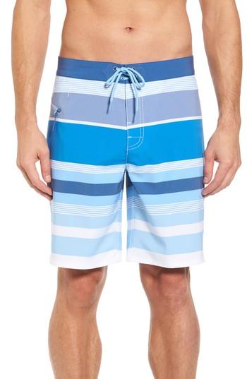 Men's Vineyard Vines Placed Stripe Board Shorts - White