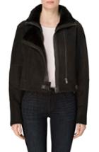 Women's J Brand Camilla Suede Moto Jacket With Genuine Shearling