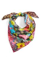 Women's Christian Lacroix Pretty Voodoo Square Silk Scarf, Size - Pink