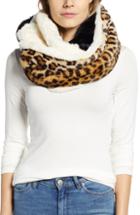 Women's Heurueh Colorblock Faux Fur Infinity Scarf, Size - Ivory