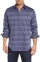 Men's Bugatchi Classic Fit Zigzag Stripe Sport Shirt