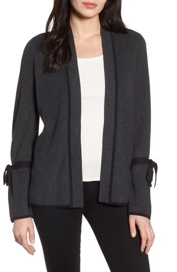 Women's Cece Tie Bell Sleeve Cardigan, Size - Grey