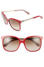 Women's Kate Spade New York Mackenzee 57mm Sunglasses - Red/ Green Pattern
