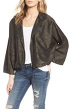 Women's Blanknyc Camo We Not Bell Sleeve Jacket - Green