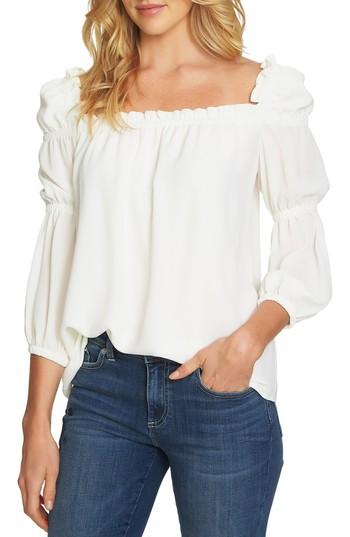 Women's Cece Ruffle Blouse - Ivory