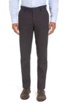 Men's Brax Texture Stretch Cotton Trousers Us/ 46 Eu X - Grey