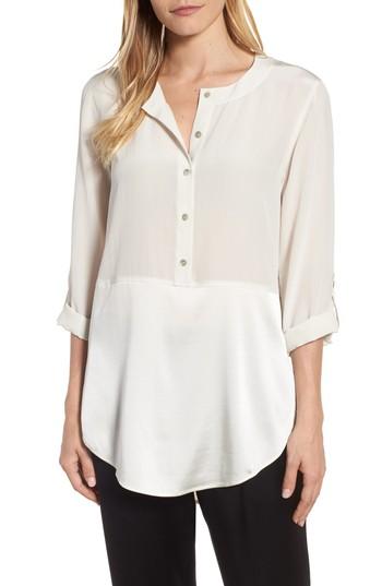 Women's Eileen Fisher Silk Tunic, Size - White